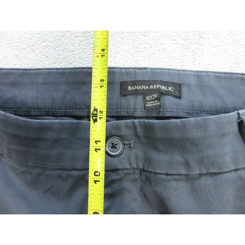 Banana Republic Pants Men Size 40x29 Navy Blue Chino Flat Front Pockets